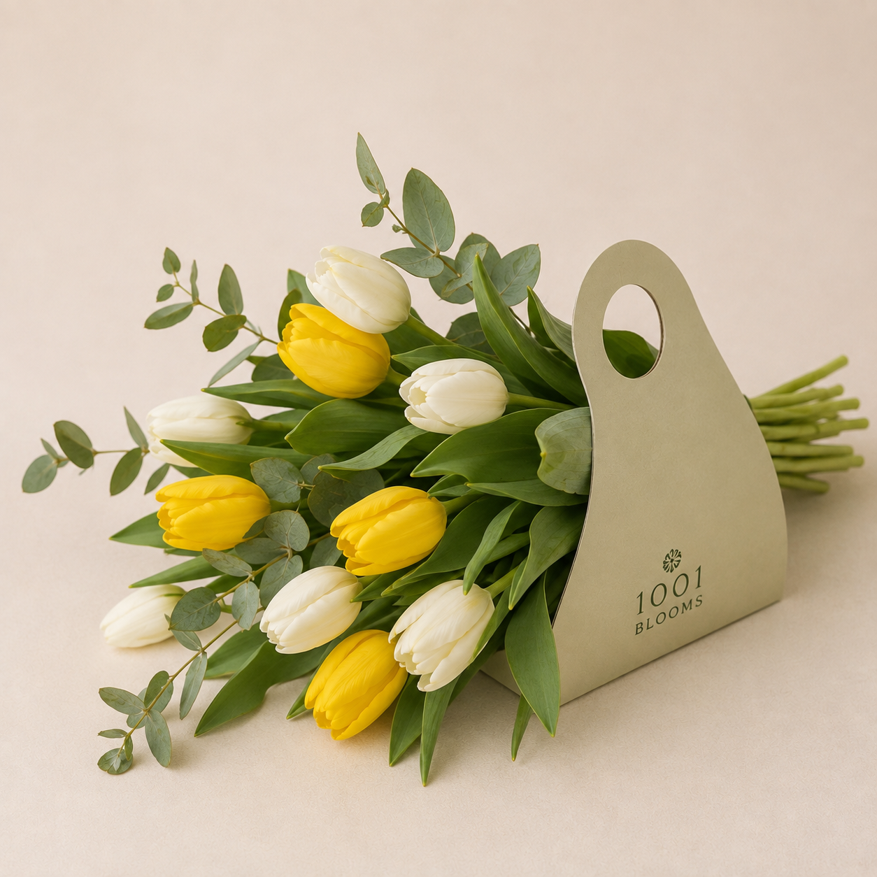 YELLOW & WHITE TULIP BUNCH